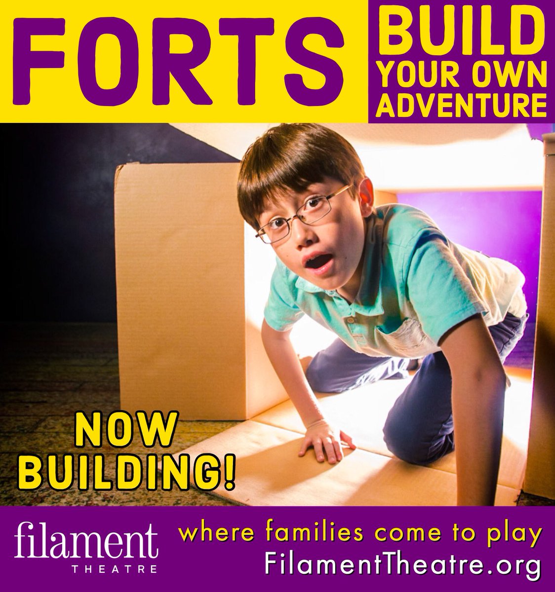 FORTS is back! Bring the whole family, and let’s build! filamenttheatre.org/forts/ #FilamentForts #FortsBirthday