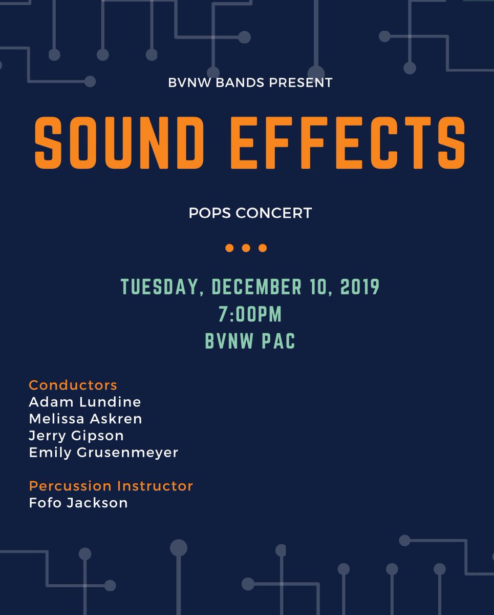 Join us tomorrow evening! #bandconcert #soundeffects