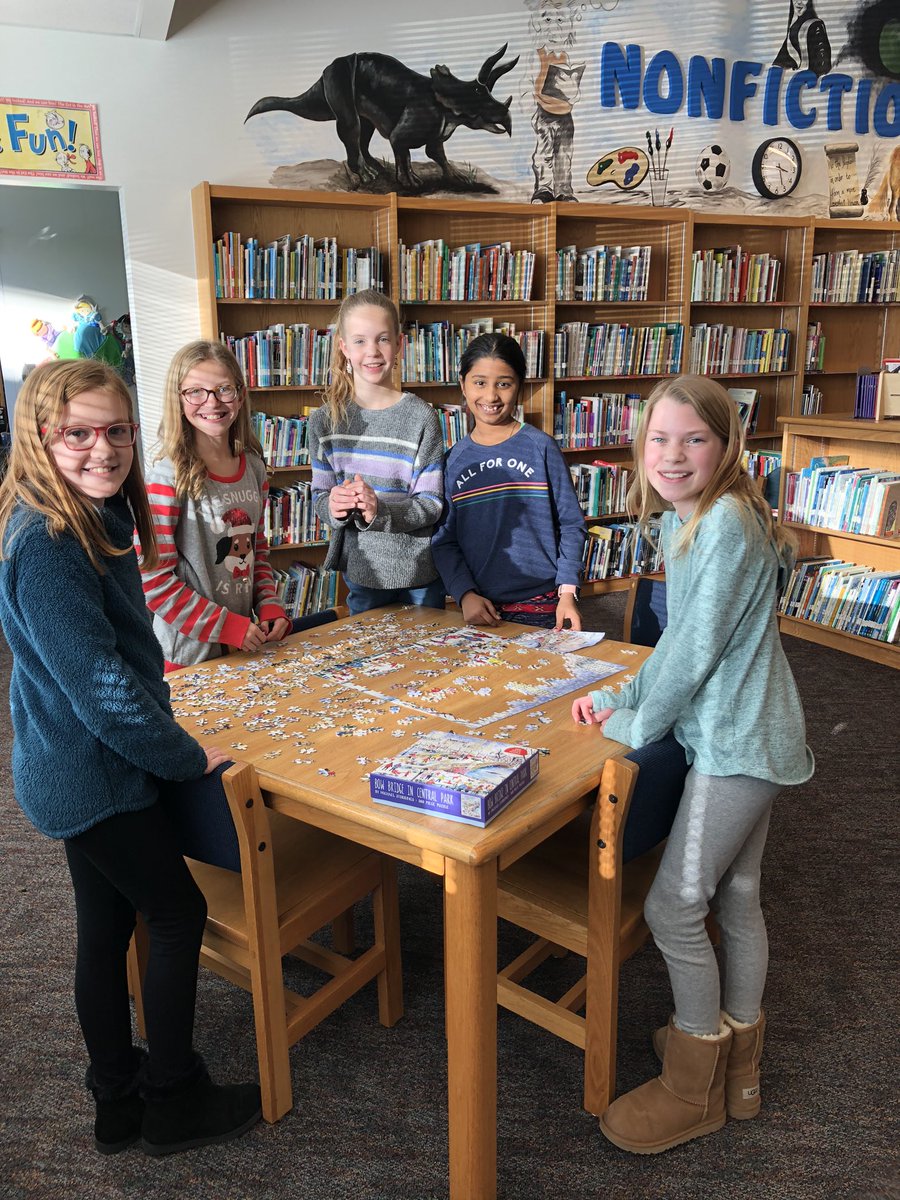 Who wouldn’t want to skip outdoor recess today to work on a puzzle! ☃️ <a href="/bvschools/">Blue Valley Schools</a> <a href="/LKELionsBV/">Lakewood Elementary</a>