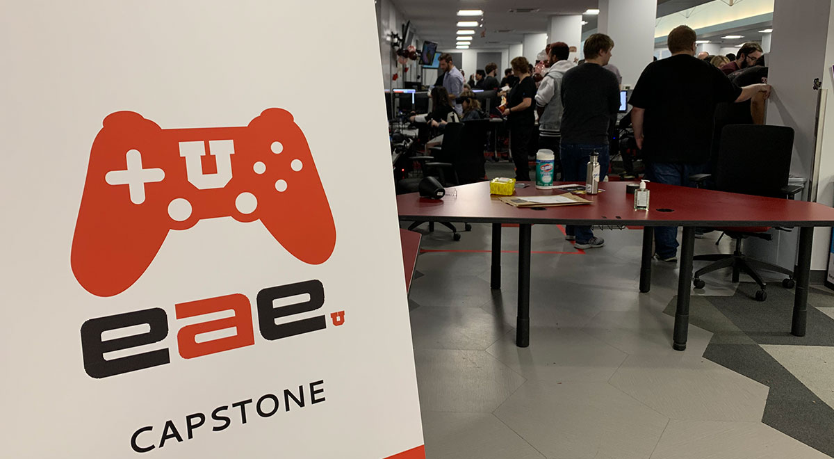UtahCoE's tweet photo. The @UUtah Entertainment Arts &amp; Engineering @eae_gamerU #VideoGameDevelopment program held another successful #EAEPlay event Dec. 6. Check out our story and photo gallery https://t.co/SKcMyjI8ZR https://t.co/jNhs3NwgxH