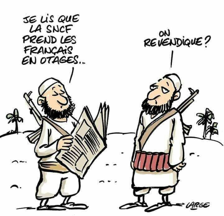Alain_Al_Akin's tweet photo. Caricature du soir!
Humour contre la barbarie inhumaine!

La crédibilité des revendications?
C'est un Art où les #daechiens sont devenus experts !

Précision:
Experts en RidiculeS 🤣🤣🤣

Merci @KD__Kuffars Team pour cette magnifique caricature de @marclarge 😘 https://t.co/fw6bpRIwWY