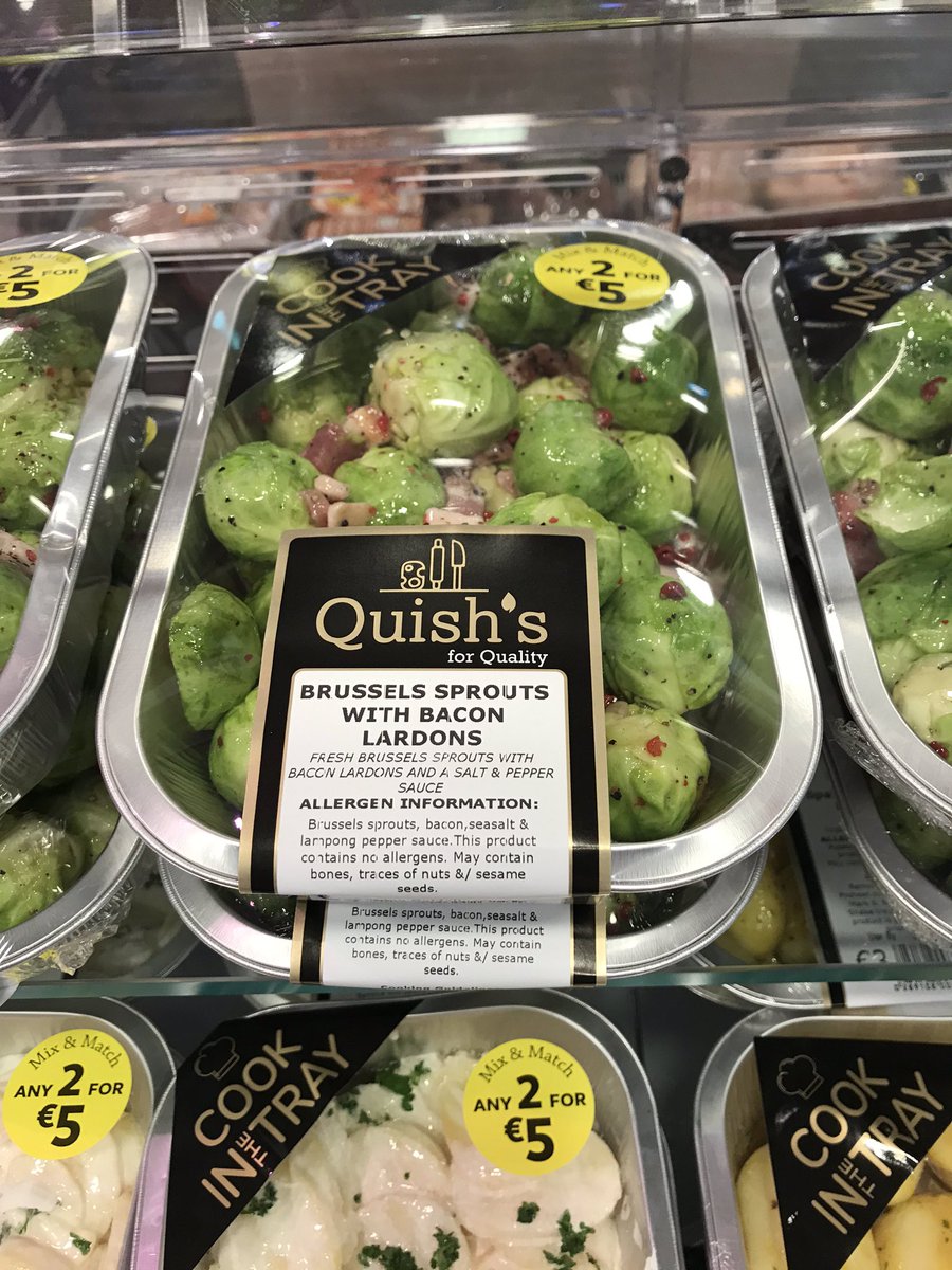 IrishButcher25's tweet photo. Nice range of Prepared by Our Butcher side dishes made fresh @quishs260 earlier today. Ideal for Christmas. @SuperValuIRL #experts #butchers https://t.co/3MtVUKJWJo