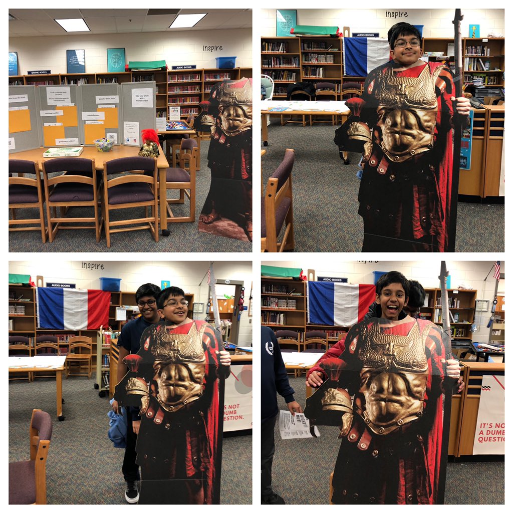 mbonner_LCPS's tweet photo. Montage Monday! Here are some glimpses of our Latin Club’s station at Big Night Out @JML_MS_Official last Friday. Huge thank you to everybody that came by and the awesome students who represented Latin most excellently! #takeLatin #kingoflanguage https://t.co/7Fr6S9d7uc