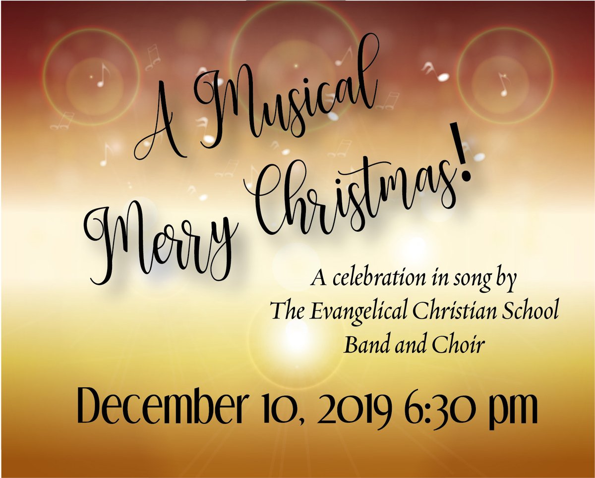 A Musical Merry Christmas concert by our band and choirs will certainly lift your Christmas spirit! Come celebrate the season tomorrow evening, Tuesday, Dec. 10, at 6:30 p.m. #ecseagles #ecsperformingarts