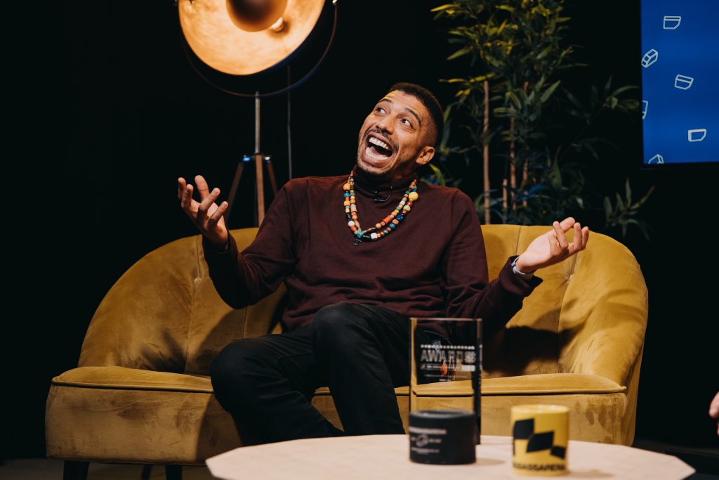 OfficialDnBA's tweet photo. Bars for miles: It's time for the Best MC award! 🎤

Hold tight the vibes gang president, the most positive man in the game - man like @injamusic!! 👏🏼

Dave's just surprised him with the news in the hub - tune in to watch live: https://t.co/soQspfDPZg https://t.co/y34OYcQkmI