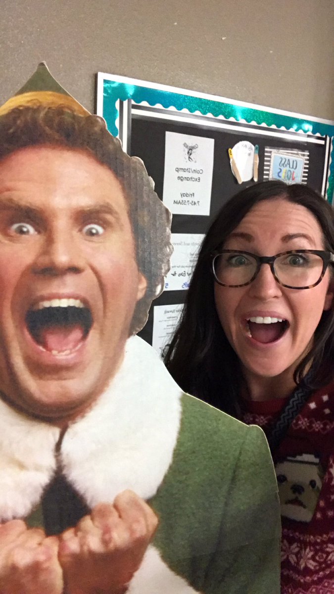 MsBsmittHES's tweet photo. Buddy the Elf about scared us half to death after lunch today! Smiling is definitely our favorite! #HESsoars https://t.co/0wQAO7jKGb