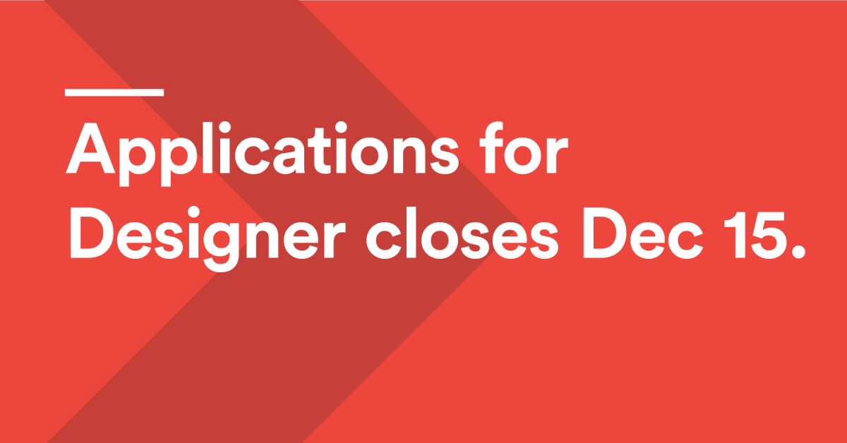 georgeaye's tweet photo. Our search for a Pissed-Off Optimist wraps up soon! We're seeking a designer (a full time, permanent position) to join our team in Chicago. Application closes December 15th.

https://t.co/TgGSXO4iyx

#jobs #humancentereddesign #design #socialinnovation https://t.co/r8a2A3Cbn9