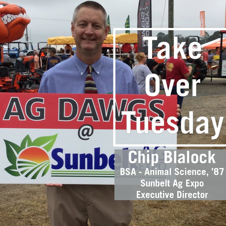UGA_CAES_Alumni's tweet photo. Takeover Tuesday is back for one final time in 2019. Check out what @BlalockChip does at @sunbeltagexpo! #AgDawg https://t.co/TarpqFFvIR