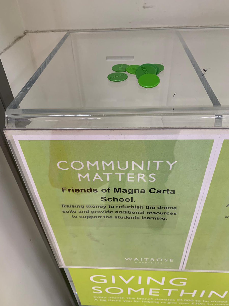 Waitrose Egham are supporting The Magna Carta Ptsa this month!! Please collect as many tokens as you can for us! <a href="/MagnaCartaSch/">Magna Carta School</a> @tmcsjanzan <a href="/PtsaTmcs/">TMCS PTSA</a>