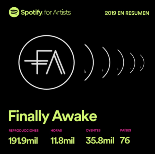 FinallyAwakeMsc's tweet photo. ¡Que ya no hagamos música no significa que dejéis de escucharnos por lo que se ve! Muchas gracias a todos y todas (que no sois poc@s) que seguís escuchándonos después de tanto tiempo. https://t.co/5ZA3rG5MC9