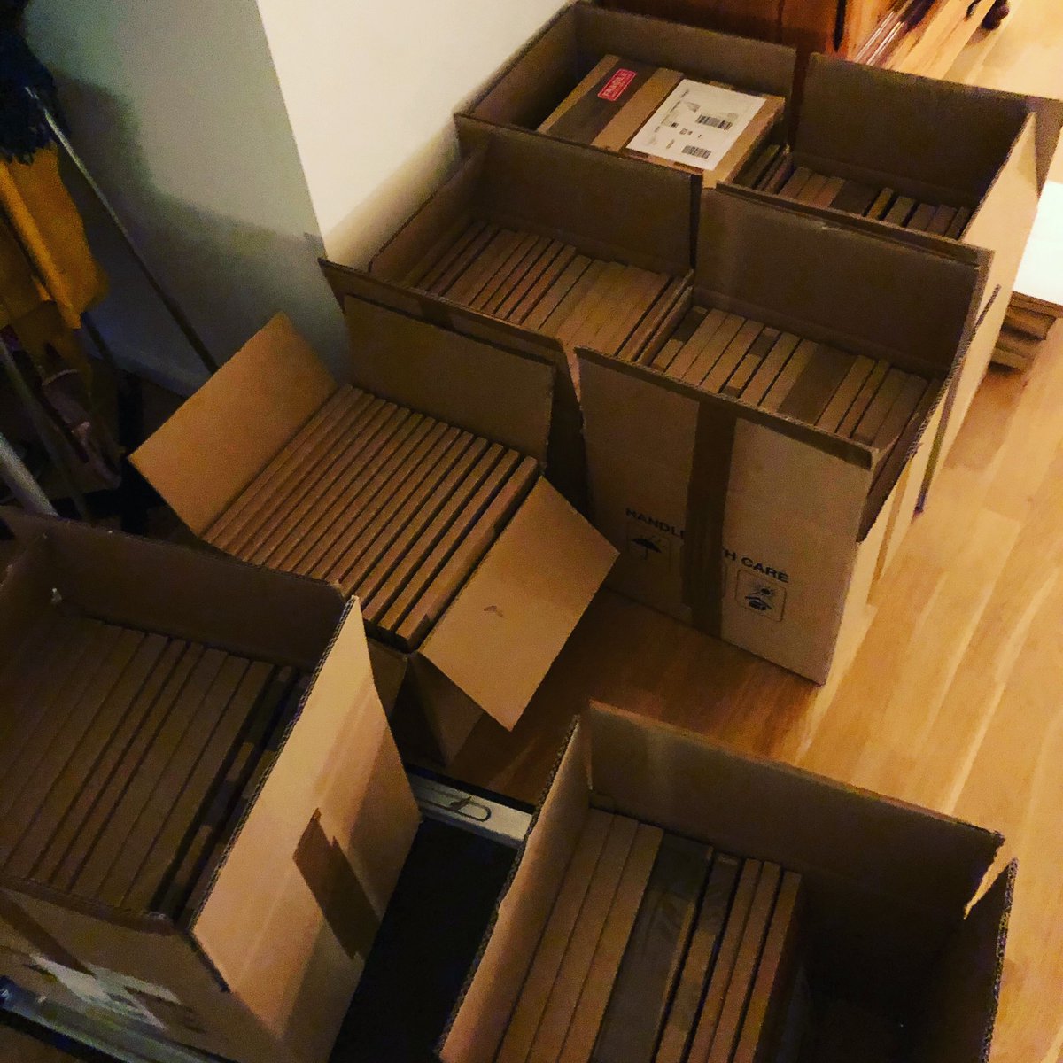It‘s done. The last huge pile of Play, <a href="/SundaysBest/">Sunday's Best</a> , <a href="/thebandfar/">Far</a> &amp; Gratitude pre orders have been shipped today. Thanks for all the orders. If you live in Germany and havent got a copy yet: