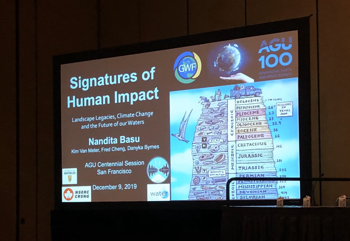 VanmeterKVM's tweet image. @nanditabasu2 talks about water quality and landscape legacies at this afternoon’s Centennial  session #AGU2019 #basuLab @pHred_cheng @DanykaKByrnes