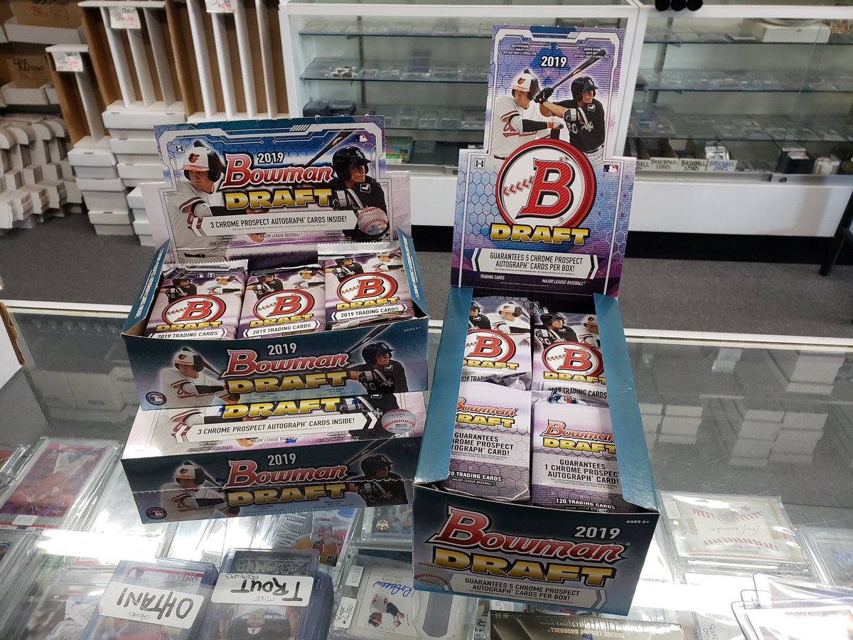 surfcitycards's tweet image. New Arrivals @surfcitycards 2019 Bowman Draft Baseball Hobby Jumbos and Super Jumbos. #bowmandraft #mlbdraft2019 #topps