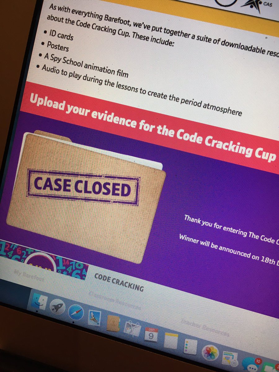 stannesclass5's tweet image. Just completed our entry into the #Barefootcomputing Code Cracking Cup! #inthenickoftime
