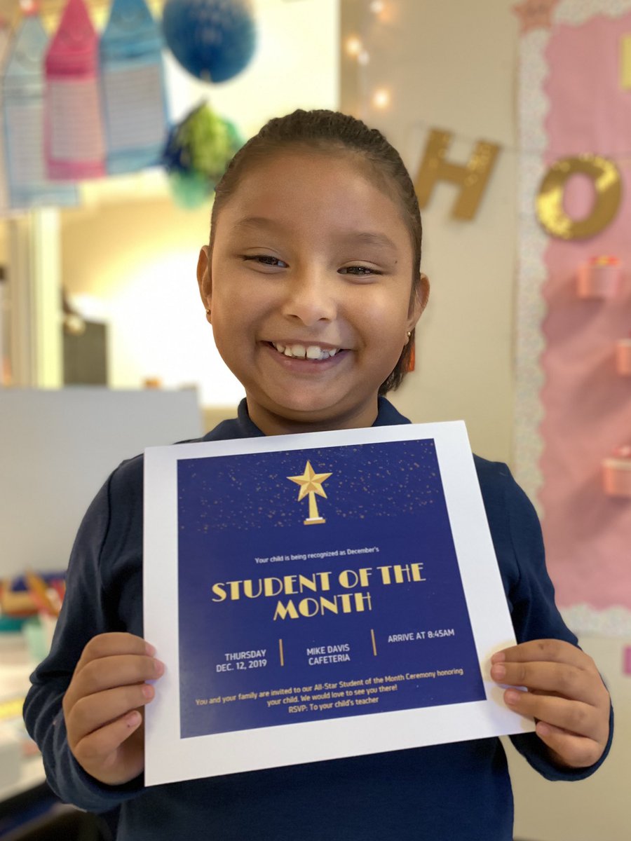 MsGsCuties's tweet photo. Introducing our new Student Of The Month... Dayanna! 🌟 December’s character trait was Perseverance. Dayanna is always putting forth her best effort with a positive attitude and is hard working even when it gets tough! @MDE_Stars https://t.co/jeRolDQ2pi