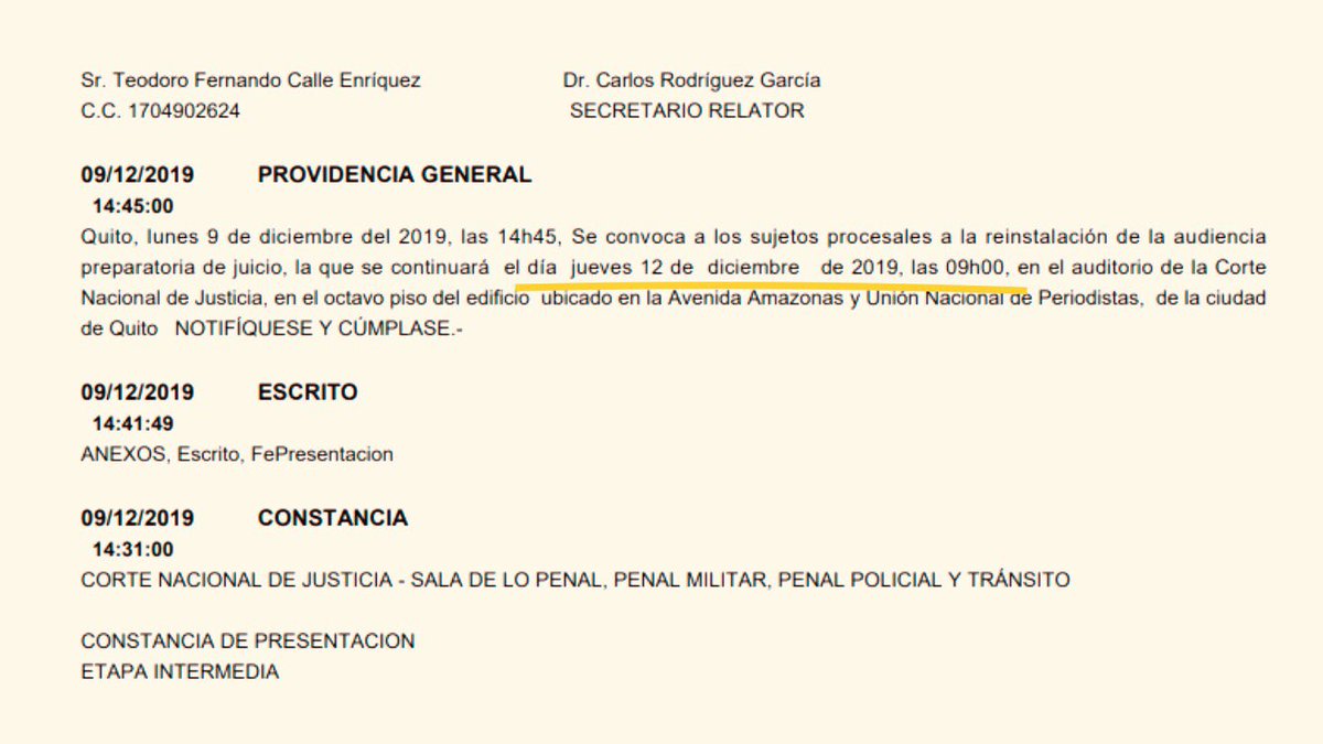 JacquelineRodas's tweet photo. ATENCIÓN: #CasoSobornos Este jueves la jueza Daniella Camacho dará a conocer su decisión sobre el llamado a juicio o sobreseimiento de los 24 procesados, entre ellos, el expresidente Rafael Correa. @ecuavisa https://t.co/IPQanhg6pS