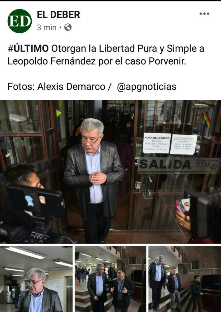 tutoquiroga's tweet photo. Después de más de 11 años de injusto cautiverio domiciliario, en cárcel de San Pedro y prisión de Chonchocoro, resistiendo el cáncer, con un riñón menos, pero siempre de pie y nunca de rodillas...@leopoldoff está hoy libre. El Leopoldo de #Bolivia encarna la dignidad y libertad. https://t.co/lm65I9dOd8