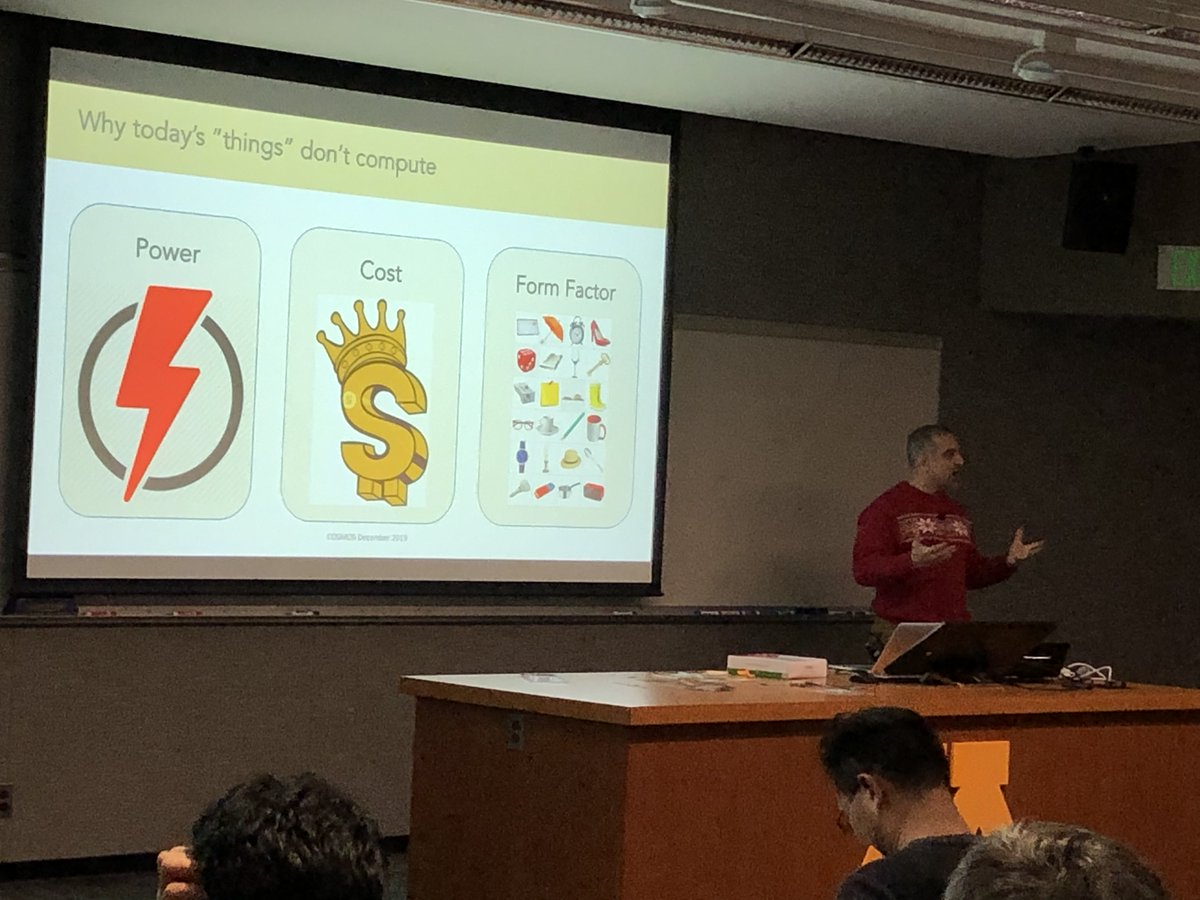 Gregory Abowd presenting a slide about "Why things don't compute"