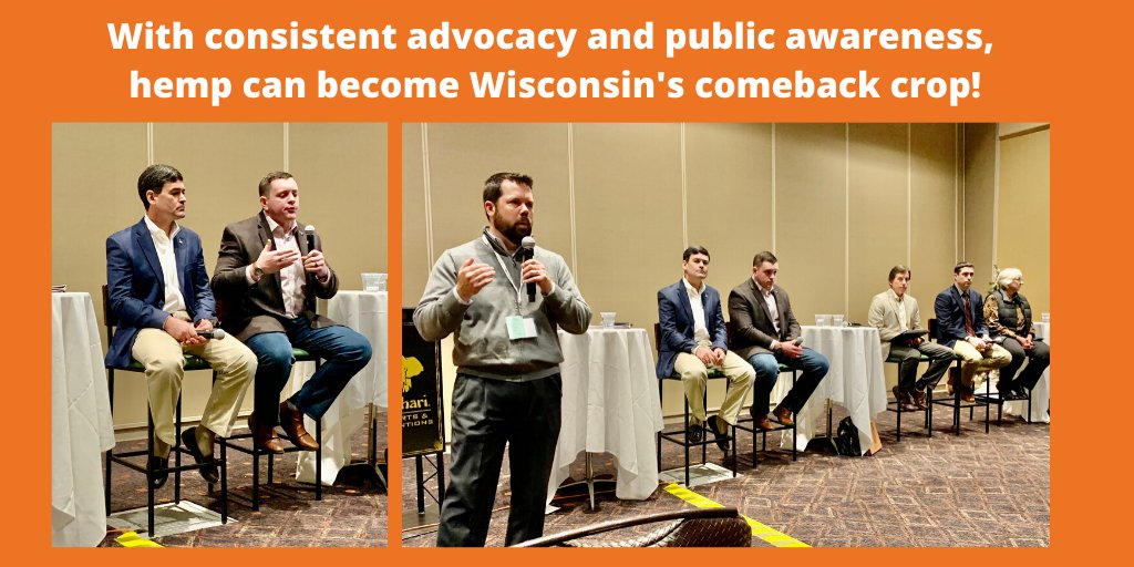 TinyMightyCo's tweet photo. Mighty thanks to @SenatorTestin and @RepTonyKurtz for your leadership on Wisconsin's #GrowingOpportunitiesAct. And to Wisconsin Hemp Alliance's Rob Richards and @Stafford_Law's Larry Konopacki for your insights on #WIHemp at the @WIFarmBureau annual meeting. #FBProud #WFBF100 https://t.co/b8i5nhZ5IH