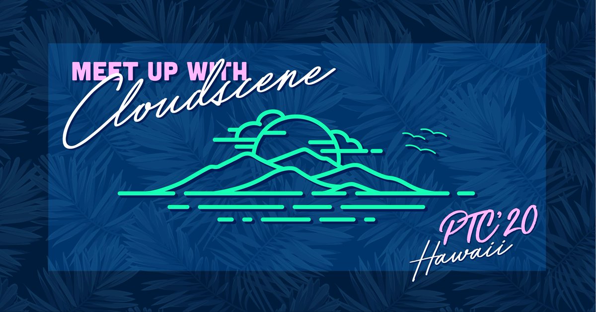 CloudsceneMedia's tweet photo. Are you heading to #PTC20? Meet up with our team to find out how Cloudscene is empowering businesses to connect – and how you can be a part of it. Don’t miss out; request a meeting and we’ll see you in Honolulu! https://t.co/96rPfZnxx0 #PTC #Telco #cloudscene https://t.co/ssMOjvFFB2