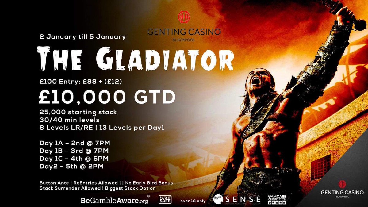 BPLCardroom's tweet photo. GLADIATOR 2nd to 5th Jan! https://t.co/pvnmw0xIRd