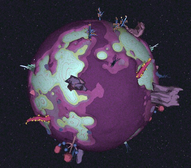 chaystar_john's tweet photo. The Chossing Choy, the Chipple Chaz, and the Green Mugalo, these are the plants of biome 7A. #planet #gamedev #indiedev #vfx #lowpoly #chaz #chayho #gaming https://t.co/PgtVYRETvF