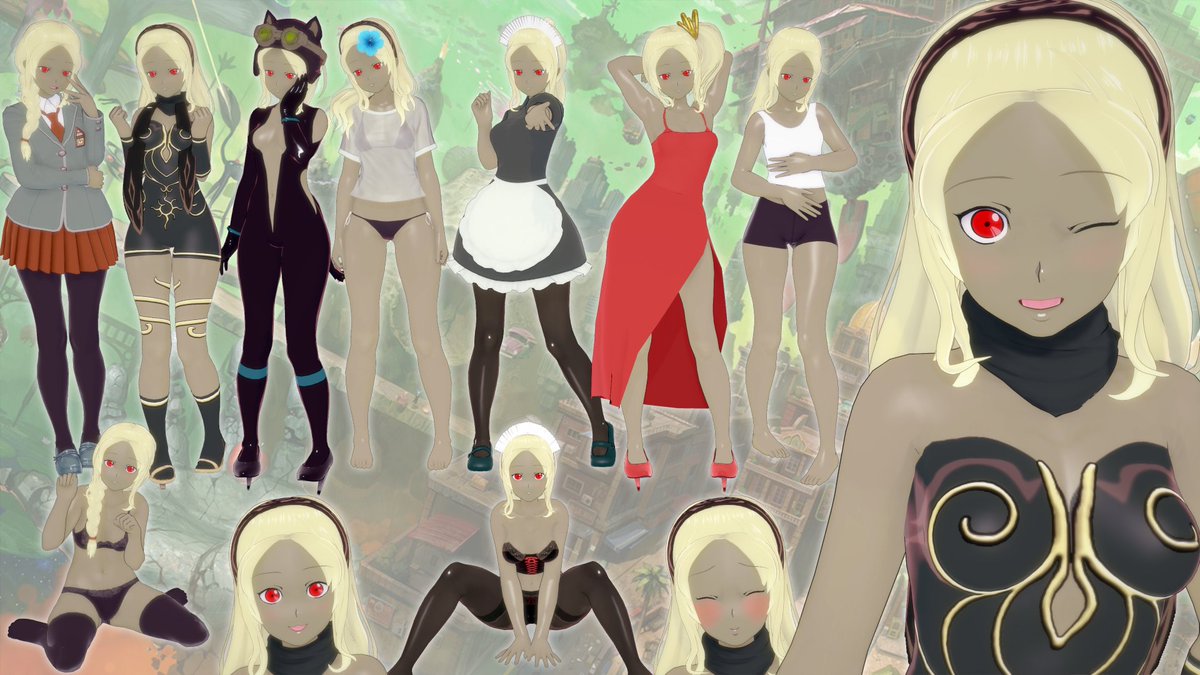 Specifically Gravity Rush 2 Kat, but she's got a few GR1 costumes too....