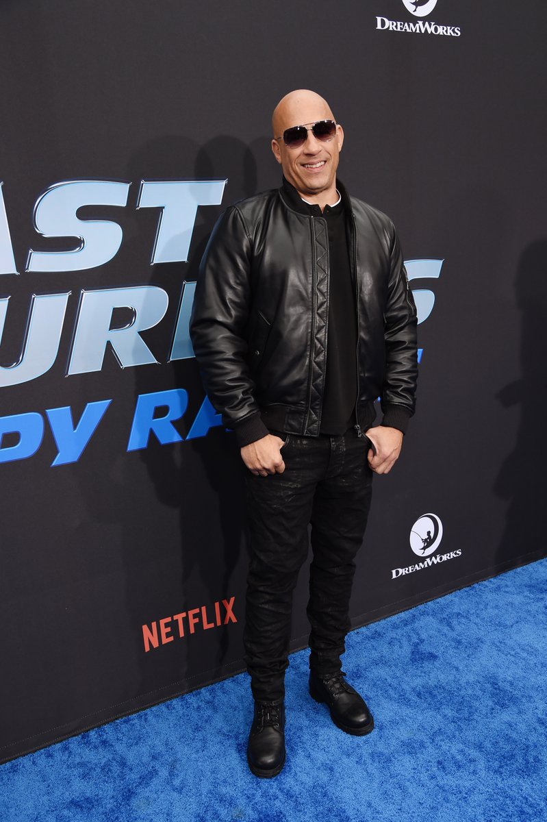 TheFastSaga's tweet image. .@VinDiesel at this past weekend’s Fast &amp;amp; Furious Spy Racers premiere. Arriving on @Netflix December 26.
📷: Getty Images for DreamWorks Animation