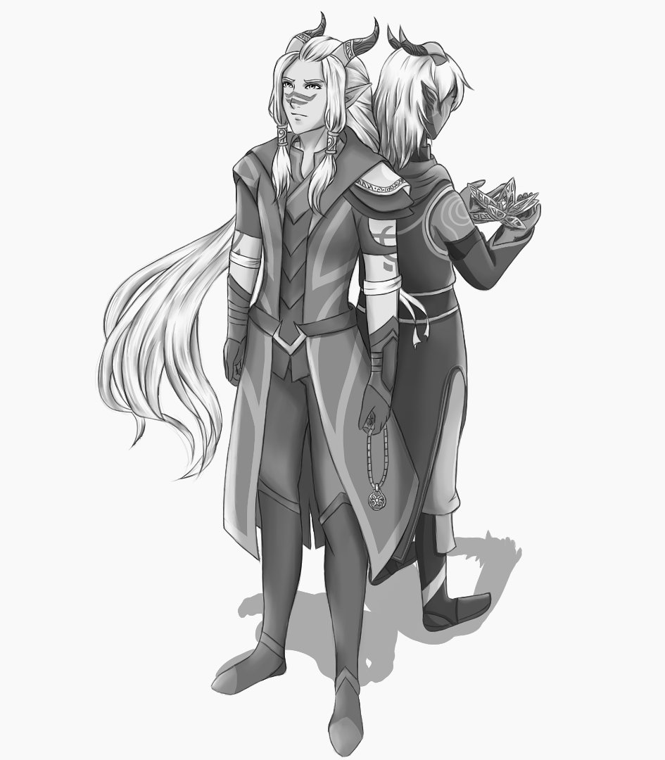 - Sunken Lotus -

#TheDragonPrince  season 3 helped me find true motivation to draw after months of artblock, and of course I had to draw these two ❤️

<a href="/thedragonprince/">The Dragon Prince</a> please free Runaan and let him reunite with Ethari, I hate seeing my boy sad 😔 #tdpart