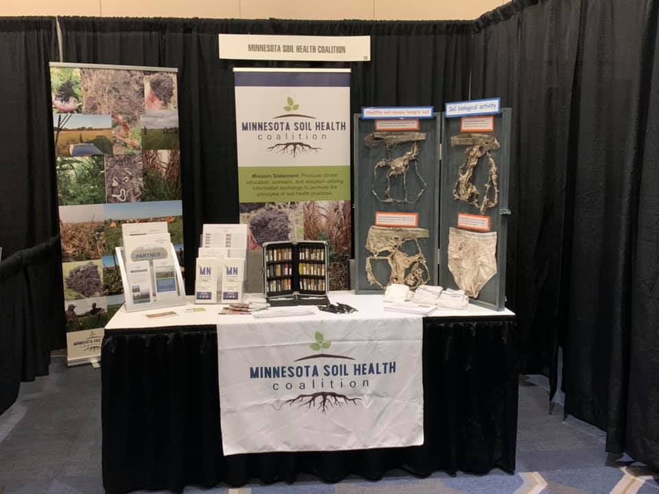mnsoilhealthco's tweet photo. Attendees of the @MnSWCDs Convention make sure you visit the Coalition’s booth! #soilhealth #MASWCD #soilyourundies https://t.co/FQdChBQC5q