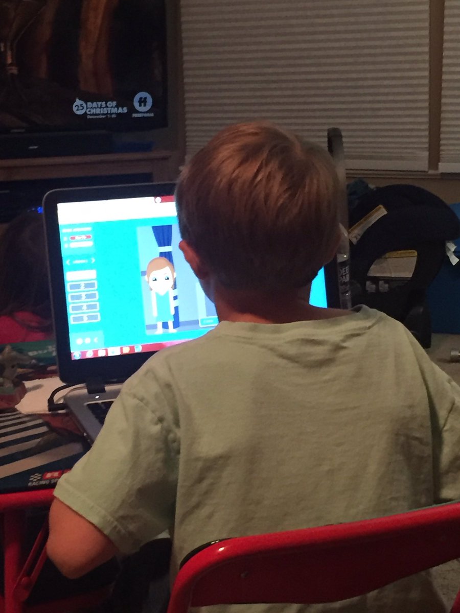 TeacherBowers's tweet image. When your kid just wants to do Hour of Code... it could be worse.  #codingathome #codingatschool