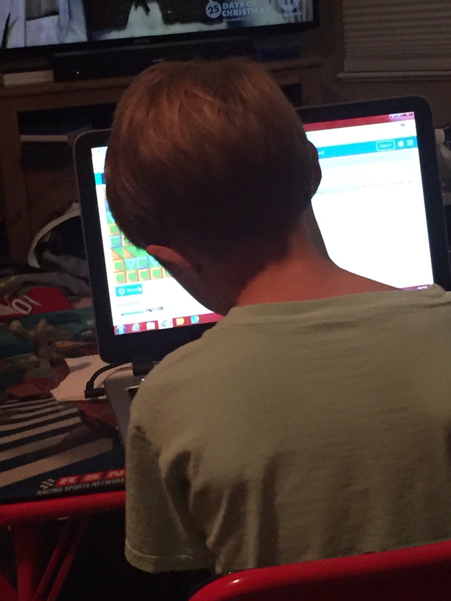 TeacherBowers's tweet image. When your kid just wants to do Hour of Code... it could be worse.  #codingathome #codingatschool