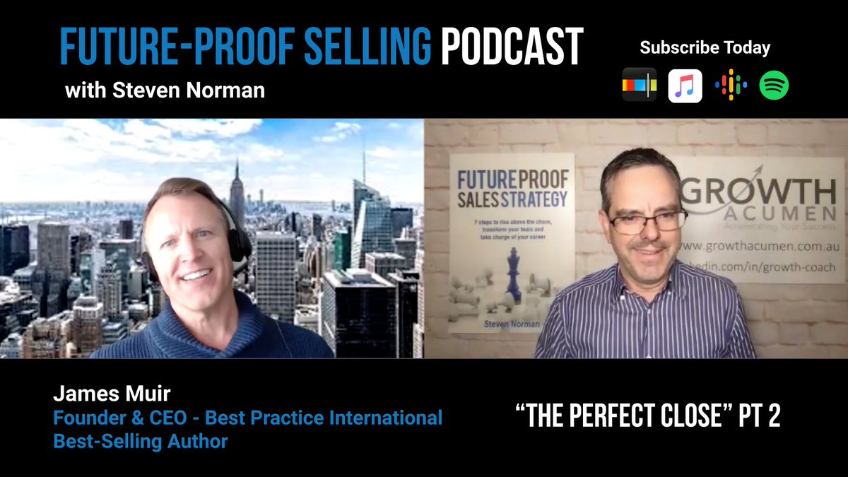 SteveN_Coach1's tweet photo. 🔥 The killer two question #closing technique that is 95% successful, zero pressure, and takes five minutes to learn! James Muir @B2B_SalesTips reveals all in this podcast 👉https://t.co/FQD7npEgsN #b2bsales #salespodcast #growthacumen #theperfectclose https://t.co/3LmafPXR1V