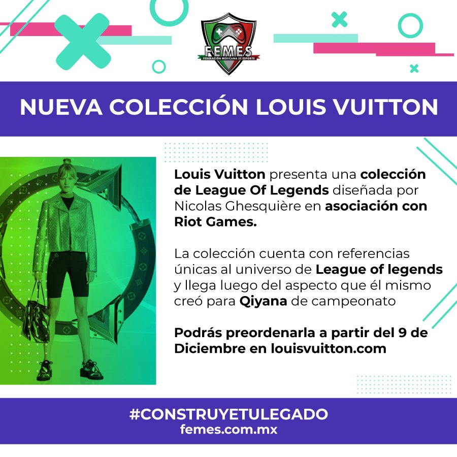 femesmex's tweet photo. El día de hoy @LouisVuitton lanzó la pre orden de su colección en colaboración con League of Legends, los artículos fueron diseñados por Nicolas Ghesquière quien además fuese diseñador para Balenciaga antes del 2013.
#LVxLoL #DatoFEMES #FemesMex https://t.co/XIRXwsRdAy