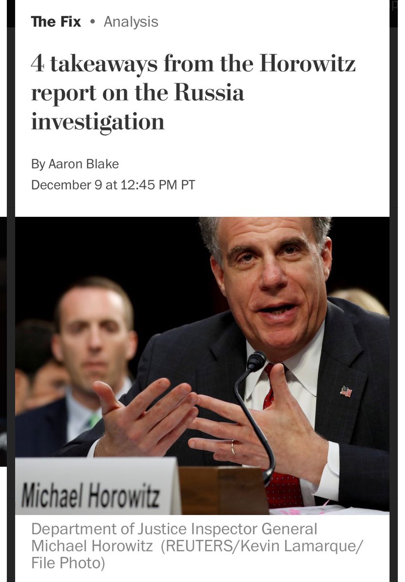 LOrion's tweet photo. DOJ OIG #Horowitz’s long-awaited report on origins of #Russia2016 investigation is out. Launching of investigations into #TrumpCampaign Legitimate SEE BELOW
https://t.co/nuCASs0xnH NOTE IGNORE Durham a political Barr hack @votevets @MiciakZoom @lauferlaw #maddow @CNN https://t.co/krcQMJ3EtX