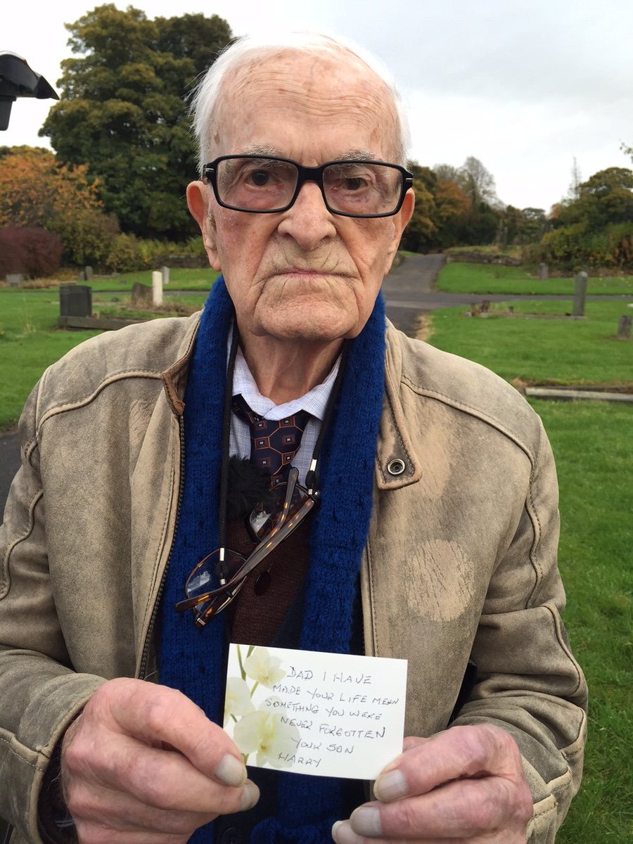 Harryslaststand's tweet image. I am going to be at the People's Museum in Manchester at 2pm on Wed to donate my dad Harry Leslie Smith's iconic leather jacket and his pre publication copy of Harry's Last Stand. #GeneralElection19
