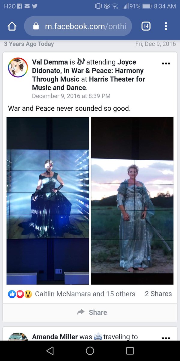 ThatSopranoChic's tweet photo. I can't believe it's been 3 years since I saw that life-changing show. That night will stay with me for the rest of my life @JoyceDiDonato #talkpeace #DoPeace https://t.co/4yKC8i7xPW