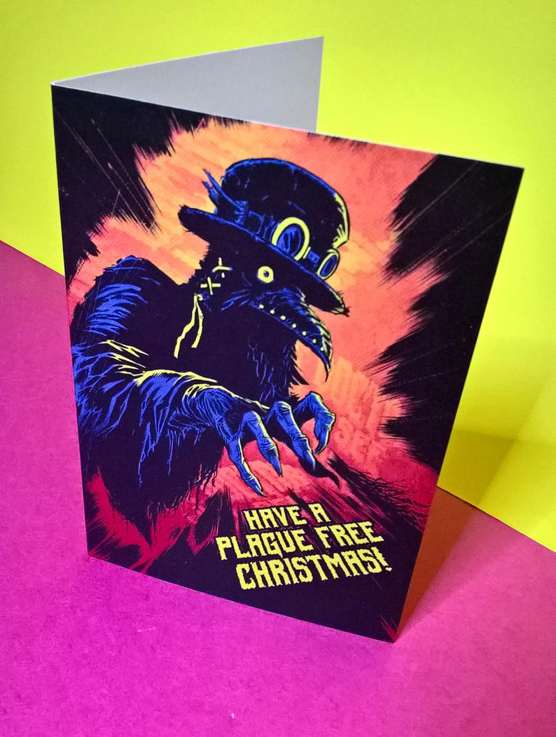 AstroDiabloHQ's tweet photo. Still got some alt. Xmas cards left!https://t.co/EOmys8qNUY #XmasCards #Baphomet #Frankenstein #Vampires #PlagueDoctor #Punk #Horror #Zombies #SteamPunk #Goth #Carny #ConjoinedTwins #Santa #Satan #Illustrator #Sheffield #SheffieldIllustrator #HorrorArt #HorrorIllustration #Art https://t.co/SpmuIFeVYi