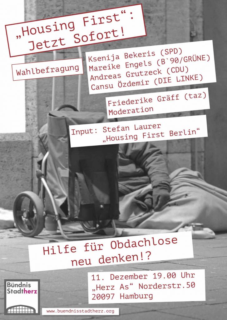 Viertelzimmer's tweet photo. Warum schafft es HH im Gegensatz zu anderen Städten nicht das „#HousingFirst“ Prinzip umzusetzen? Was braucht es konkret &amp; wie kanns bei Neubebauung (zB Brache Norderstr ehemals #kozehh) integriert werden?
Fragt mit uns die Sprecher*innen für Soziales der Bürgerschaftsfraktionen! https://t.co/Y0FlGdjseE