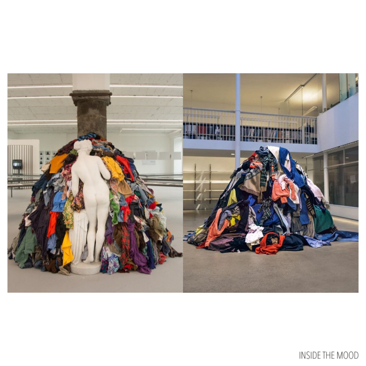 FROM ART: Michelangelo Pistoletto, “Venere degli Stracci” 1967 || A.P.C. Instagram post about their recycling program opening in Hong Kong, 2019 #michelangelopistoletto #artepovera #veneredeglistracci #apc #apcrecycling #artinspiration #insidethemood #apcparis #reducereuserecyvle