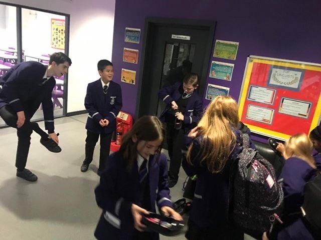 StHildasMFL's tweet image. More Nikolaus antics! 7BB put their shoes out and found them filled with goodies, courtesy of Nikolaus’ helpers, Holly and Grace 😀🇩🇪🍬🍫 #Nikolaustag #Germanisfun