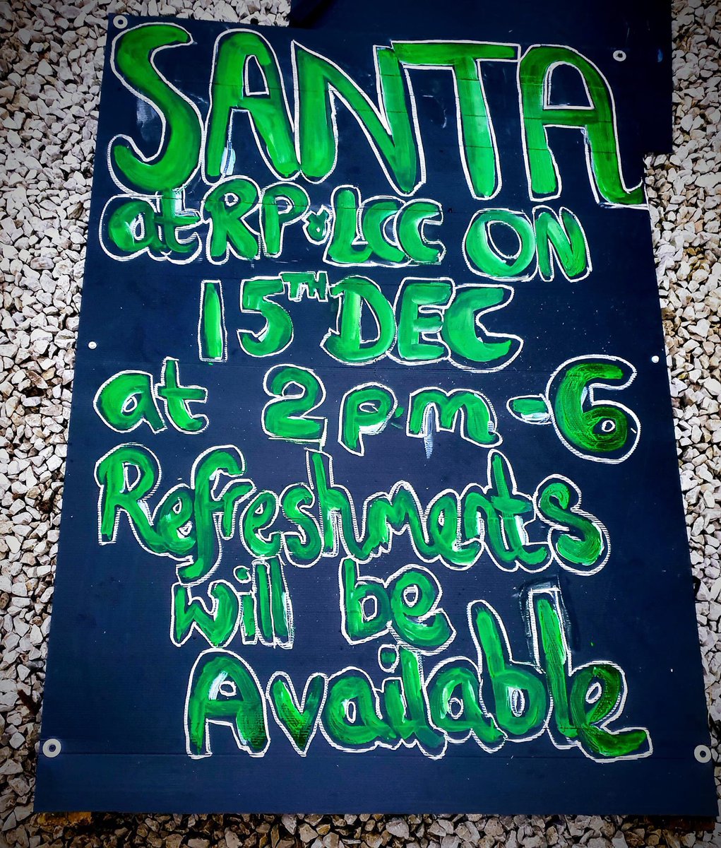 rode_parkcc's tweet photo. Lisa and Neil have been busy sign writing, they will be putting this sign up outside the main gate. Please spread the word and encourage the local community to come along too ๐
๐ฆ๐๐ #RPLCC #christmasparty https://t.co/y9908akLGq