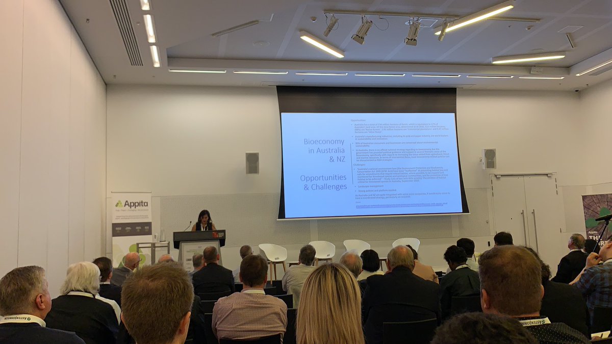 Listening to <a href="/AidaGreenbury/">Aida Greenbury</a> at #APPITA2019 at <a href="/MCEC/">MCEC</a>. If we address the opportunities and challenges we can move to a #circularbioeconomy.