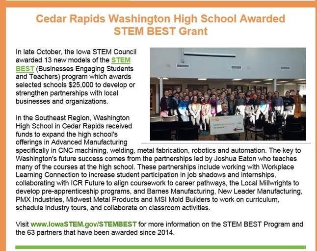 CRWashingtonHS's tweet image. Thanks to @davenportwest and community business partners @newleaderequip and MSI Mold Builders for the learning today as we plan our program expansion.  #cWrPride #multiplepathways