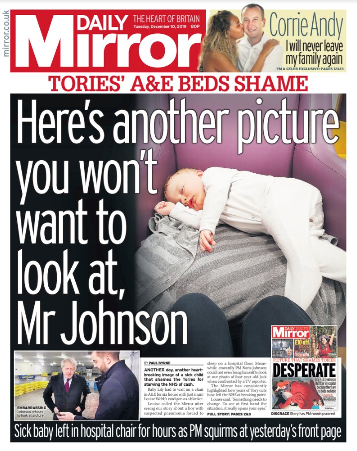 Tomorrow's front page: Here's another picture you won't want to look at, Mr Johnson #tomorrowspaperstoday mirror.co.uk/news/uk-news/d…