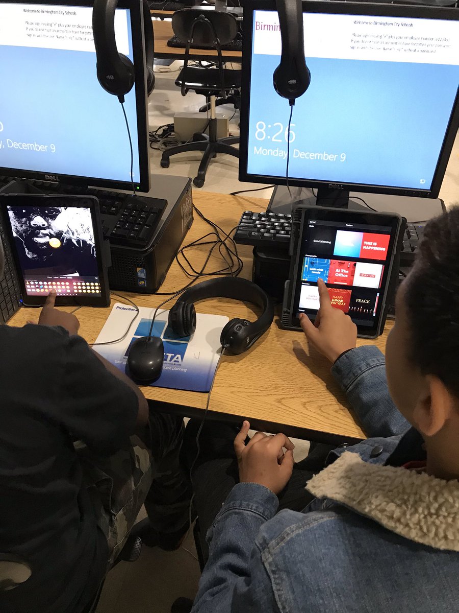 MsEnglish101's tweet photo. Today, scholars at Minor (@Minor_Mustangs) created Holiday well wishes for the phenomenal children at @ChildrensAL. Holiday jokes, joyful songs and seasonal cheer were captured in each #Clips creation ! #VidsForKids #EveryoneCanCreate https://t.co/cR98DXjvr7