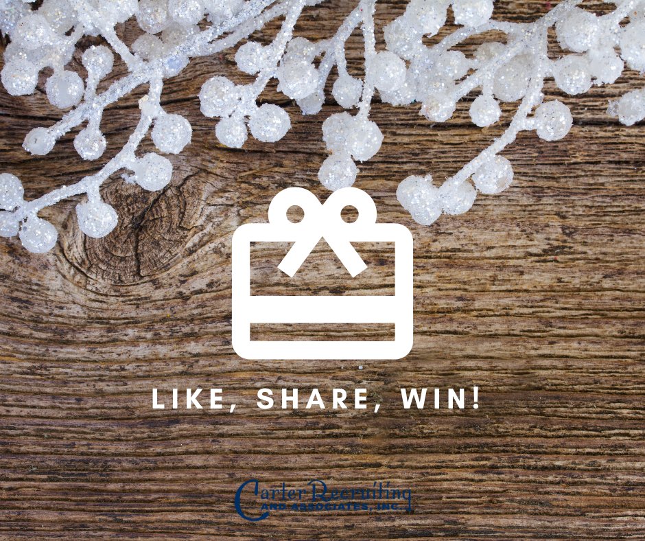 CarterRecruits's tweet photo. 🎄 G I V E A W A Y 🎄

The Christmas season is here! To celebrate, we are giving away a $100 Visa gift card to one lucky winner.

Want a chance to win? Do these two things: 

1) FOLLOW us - @carterrecruits
2) RT this

This ends on December 22nd. Best of luck! https://t.co/y2LjSpe9tX