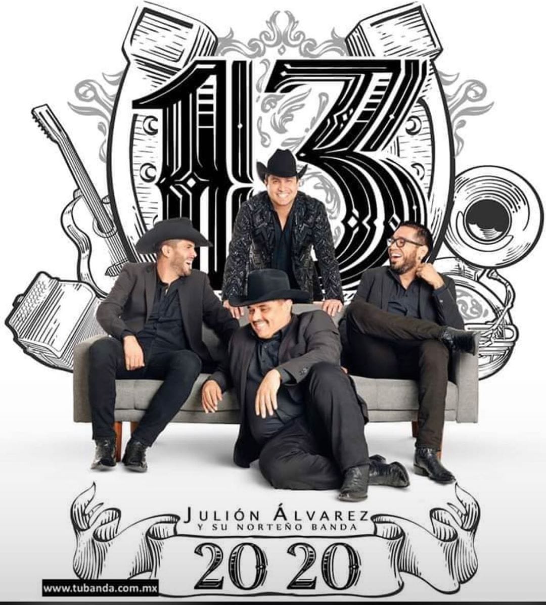 itzzel142's tweet photo. La gira 13-20/20 de #Julión Álvarez y su Norteño Banda está lista hasta el mes de Junio, están listos para acompañarnos ? Los Pasos de Julion #juliónálvarez #elreydelataquilla #13-20/20tour
@las_sede 
@hortens39505931 
@HChiquitaJAYSNB https://t.co/wxTETLmkjk