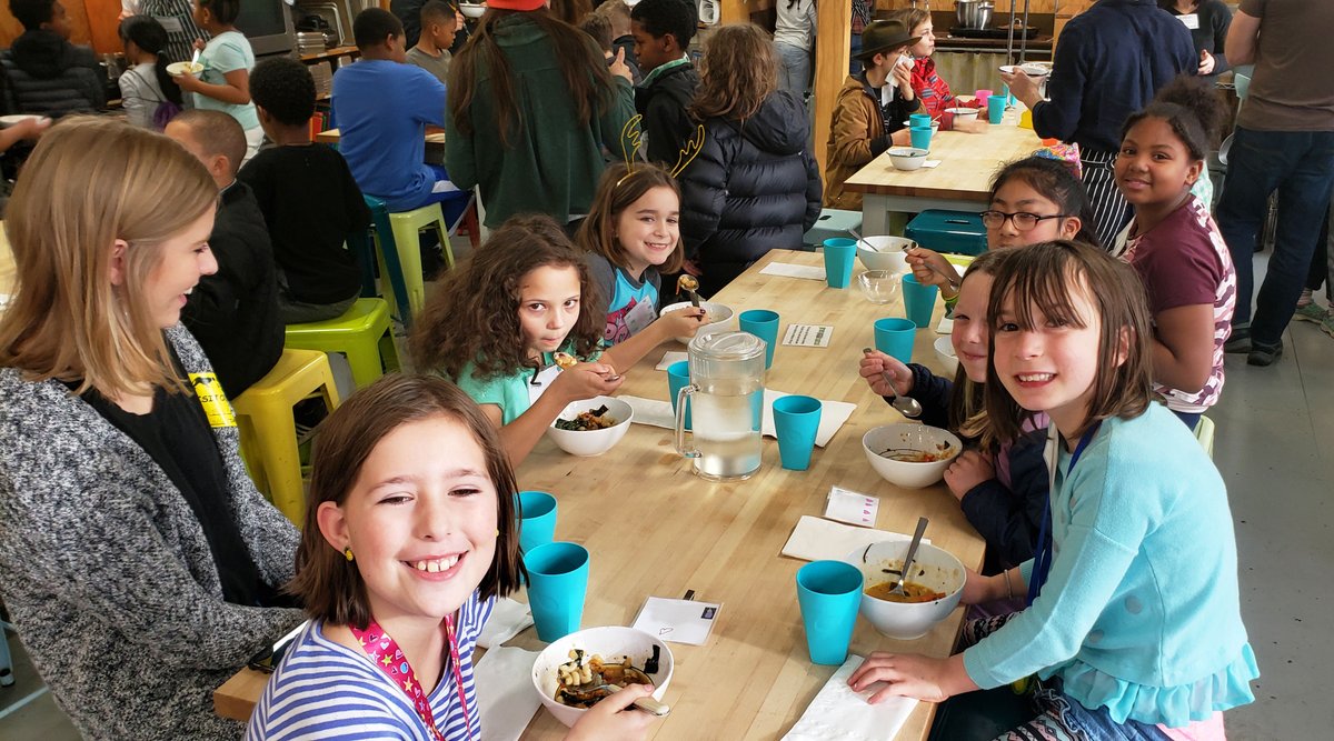 Madrona 4th graders spent their afternoon at GPS harvesting greens and cooking minestrone (Madronastrone?) and lentil soup. Surveys of which soup was the tastiest were not very revealing... Because each group proudly exclaimed their soup was "definitely the best". 😂 #cooking