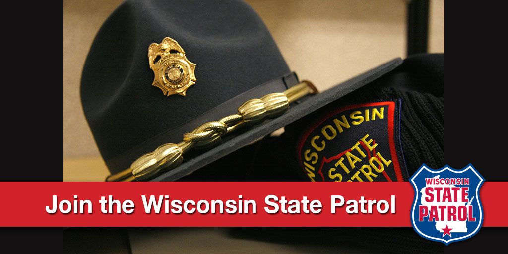 WisconsinDOT's tweet photo. The Waukesha State Patrol Post is holding an open house this Thursday at 21115 East Moreland Blvd. from 1 pm to 7 pm. Learn about job opportunities and talk with troopers, inspectors, a K9 team and more. Apply for the State Patrol here: https://t.co/w2qb7JS995 #WIStatePatrol https://t.co/eiGW9fiB6Q